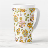 70er Retro-Blumenmuster Milchtasse (Rechte Ecke)