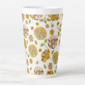 70er Retro-Blumenmuster Milchtasse (Vorderseite)