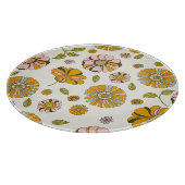 70er Retro-Blumenmuster Schneidebrett (Ecke)
