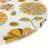 70er Retro-Blumenmuster Schneidebrett (Ecke)