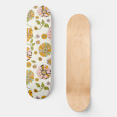70er Retro-Blumenmuster Skateboard (Vorderseite)