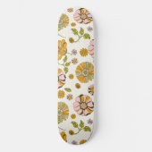 70er Retro-Blumenmuster Skateboard (Vorderseite)