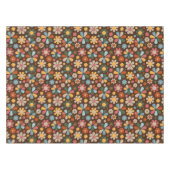 70er Retro-Blumenmuster Tischdecke (Vorderseite (Horizontal))