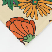 70er Retro Blumenperle - Mittelalter Moderne Fleecedecke (Ecke)