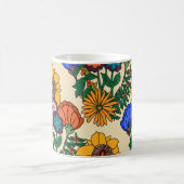 70er Retro Blumenperle - Mittelalter Moderne Kaffeetasse (Mittel)
