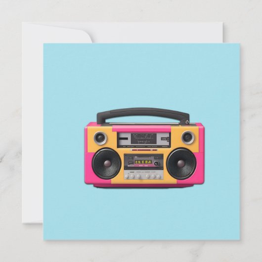 70er Retro Boombox Ankündigung Datum freihalten (Rückseite)