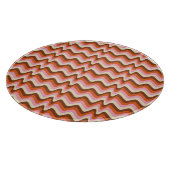 70er Retro Brown Pink Waves Schneidebrett (Ecke)
