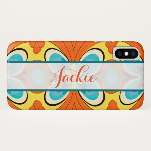 70er Retro Case-Mate iPhone Hülle (Rückseite (Horizontal))