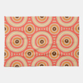 70er Retro Circular Geometric Pattern. Geschirrtuch (Horizontal)