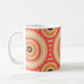 70er Retro Circular Geometric Pattern. Kaffeetasse (Links)