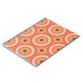 70er Retro Circular Geometric Pattern. Notizblock (Linke Seite)