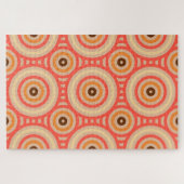 70er Retro Circular Geometric Pattern. Puzzle (Horizontal)