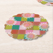 70er Retro daisy Green Untersetzer (angewinkelt)