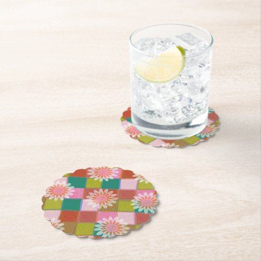 70er Retro daisy Green Untersetzer (Vor Ort)