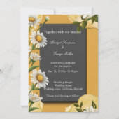 70er Retro Daisy Wedding - gebrannte orangefarbene Einladung (Vorderseite)