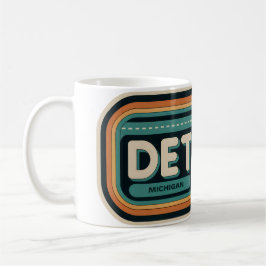 70er Retro Detroit Michigan Vintag Kaffeetasse