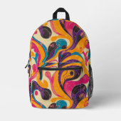70er Retro Dream Backpack Bedruckter Rucksack (Vorderseite)