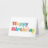 70er Retro Drehbuch bunt Happy Birthday