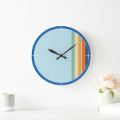 70er Retro Farbige Wandsperre für jeden Raum Große Wanduhr (Zuhause)