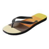 70er Retro-Farbmuster gestrichen Badesandalen (Schrägansicht)