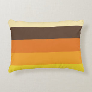 70er Retro-Farbmuster gestrichen Dekokissen