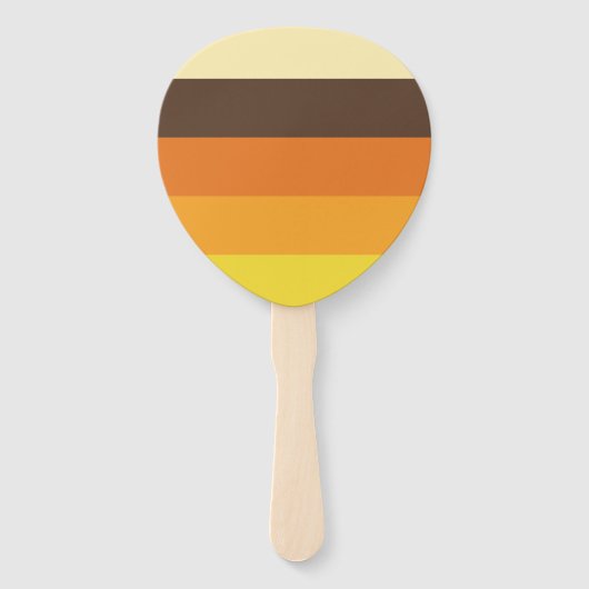 70er Retro-Farbmuster gestrichen Fächer (Vorderseite)