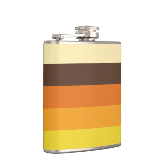 70er Retro-Farbmuster gestrichen Flachmann (Rechts)