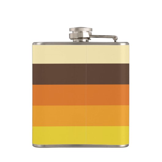 70er Retro-Farbmuster gestrichen Flachmann (Rückseite)