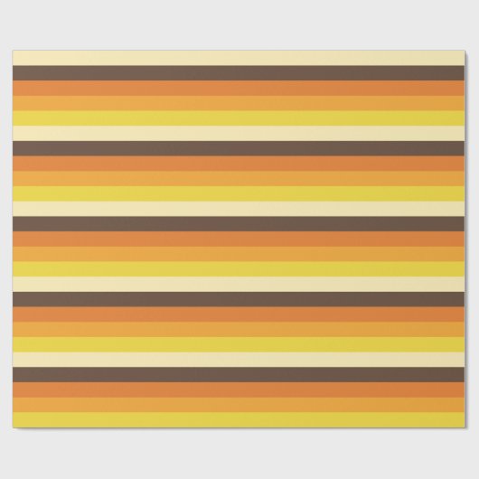 70er Retro-Farbmuster gestrichen Geschenkpapier (Flach)