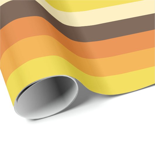 70er Retro-Farbmuster gestrichen Geschenkpapier (Rolleneckpunkt)