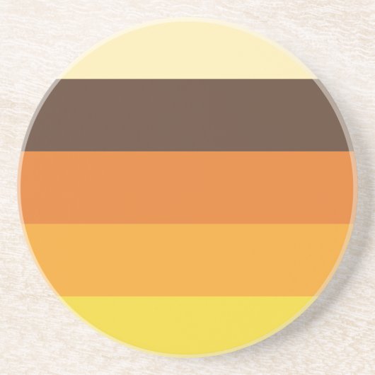 70er Retro-Farbmuster gestrichen Getränkeuntersetzer (Vorne)