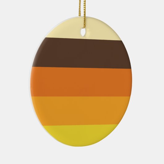 70er Retro-Farbmuster gestrichen Keramik Ornament (Rechts)