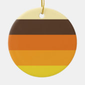 70er Retro-Farbmuster gestrichen Keramik Ornament (Vorne)