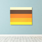 70er Retro-Farbmuster gestrichen Leinwanddruck (Insitu (Holzboden))