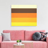 70er Retro-Farbmuster gestrichen Leinwanddruck (Insitu (Wohnzimmer))