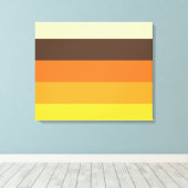 70er Retro-Farbmuster gestrichen Leinwanddruck (Insitu (Holzboden))