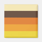 70er Retro-Farbmuster gestrichen Magnet (Vorne)