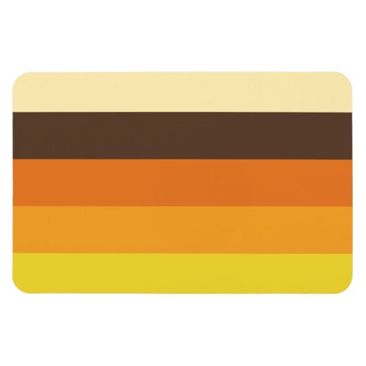 70er Retro-Farbmuster gestrichen Magnet (Horizontal)