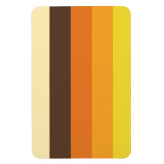 70er Retro-Farbmuster gestrichen Magnet (Vertikal)