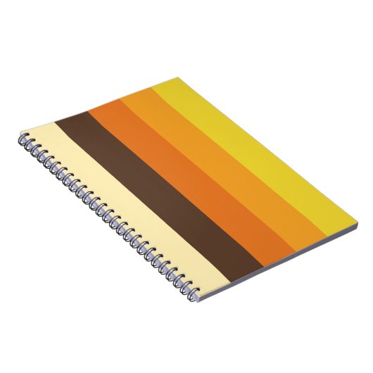 70er Retro-Farbmuster gestrichen Notizblock (Rechte Seite)