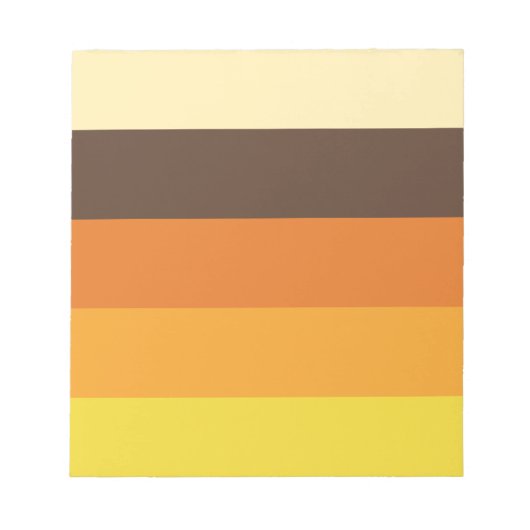 70er Retro-Farbmuster gestrichen Notizblock (Vorderseite)