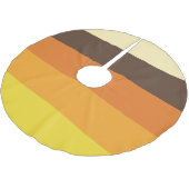 70er Retro-Farbmuster gestrichen Polyester Weihnachtsbaumdecke (Schrägansicht)