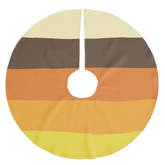 70er Retro-Farbmuster gestrichen Polyester Weihnachtsbaumdecke (Vorderseite)