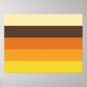 70er Retro-Farbmuster gestrichen Poster (Vorne)