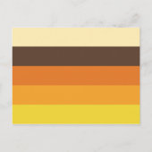 70er Retro-Farbmuster gestrichen Postkarte (Vorderseite)