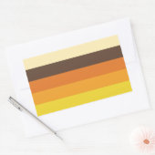 70er Retro-Farbmuster gestrichen Rechteckiger Aufkleber (Umschlag)