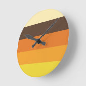 70er Retro-Farbmuster gestrichen Runde Wanduhr (Winkel)