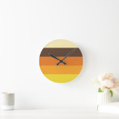 70er Retro-Farbmuster gestrichen Runde Wanduhr (Zuhause)
