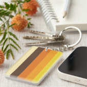 70er Retro-Farbmuster gestrichen Schlüsselanhänger (Vorderseite rechts)