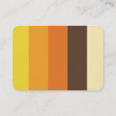 70er Retro-Farbmuster gestrichen Visitenkarte (Rückseite)